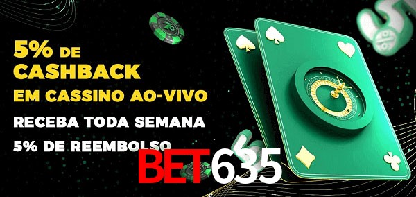 Promoções do cassino ao Vivo bet635